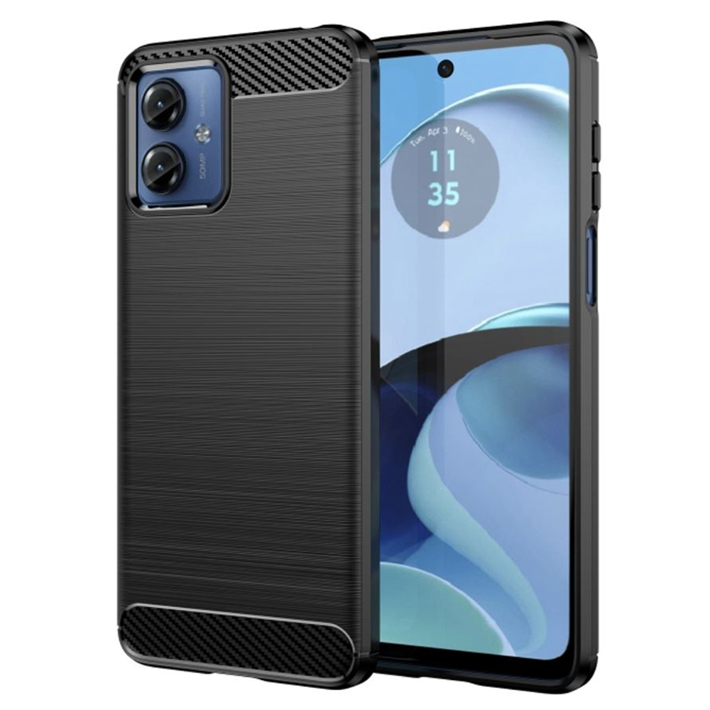 Techsuit - Carbon Silicone - Motorola Moto G14 - Black KF2314696