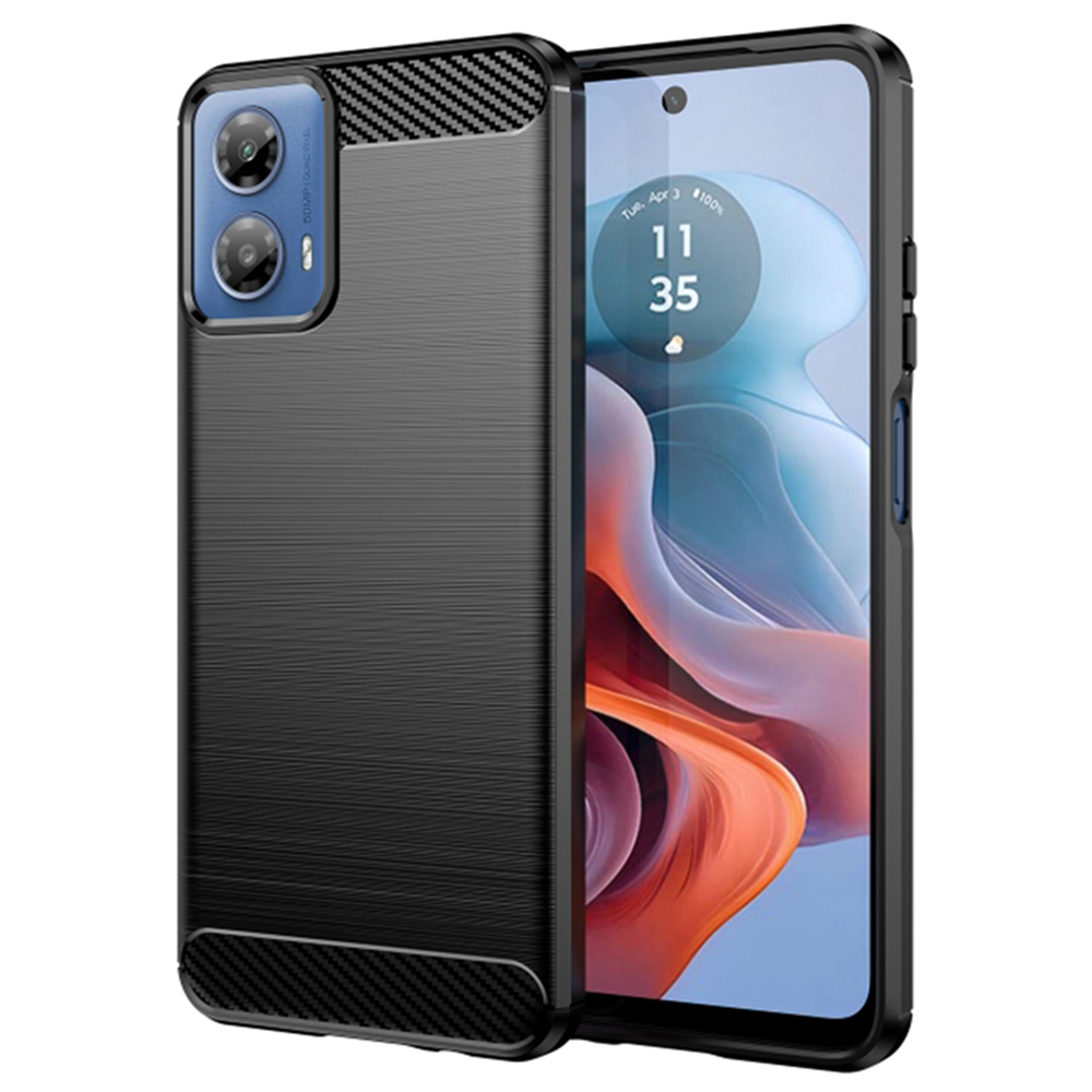 Techsuit - Carbon Silicone - Motorola Moto G34 / Moto G45 - Black KF2318344
