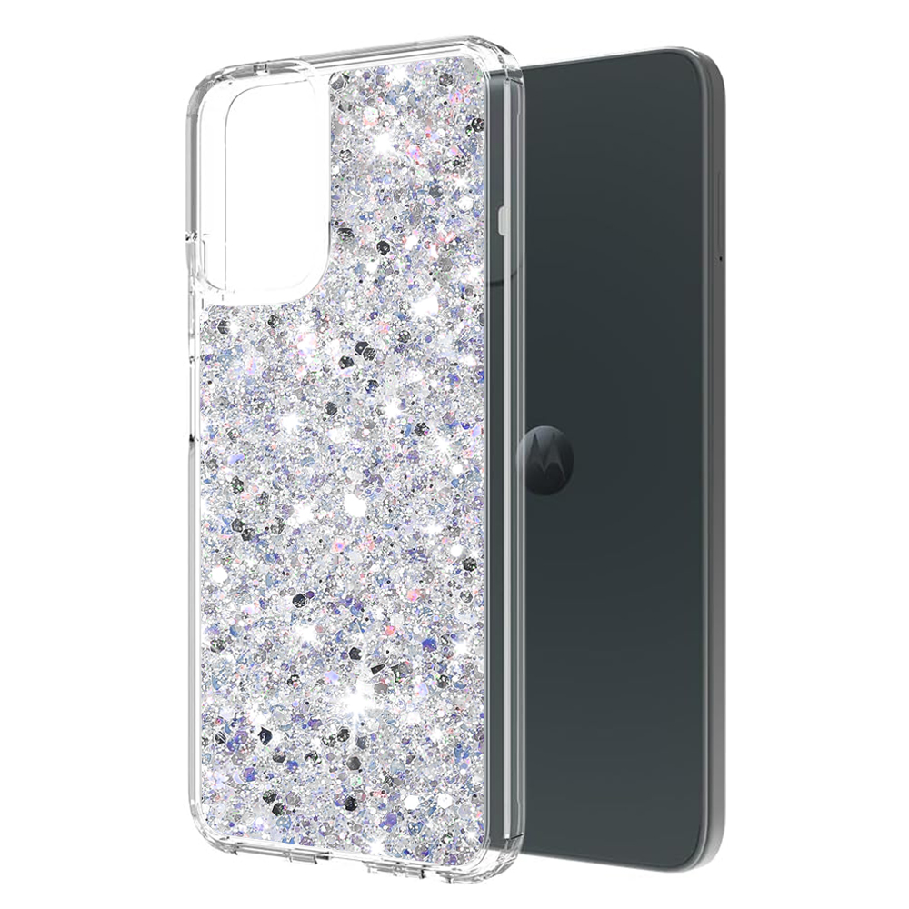 Techsuit - Sparkly Glitter - Motorola Moto G14 - White KF2324072