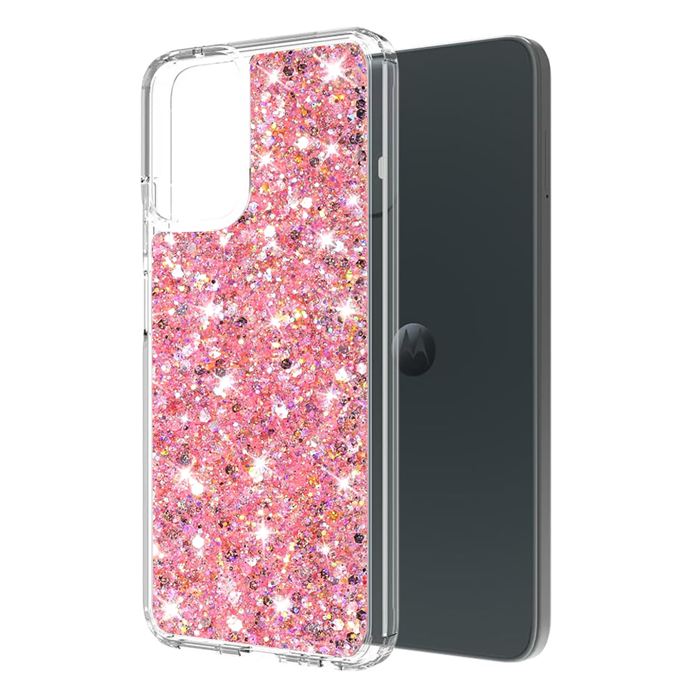 Techsuit - Sparkly Glitter - Motorola Moto G14 - Pink KF2324073