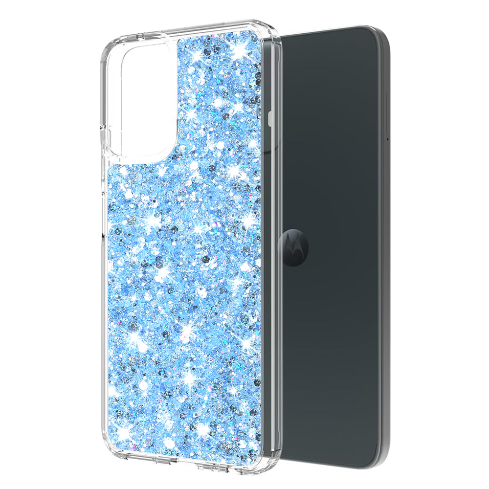 Techsuit - Sparkly Glitter - Motorola Moto G14 - Blue KF2324074