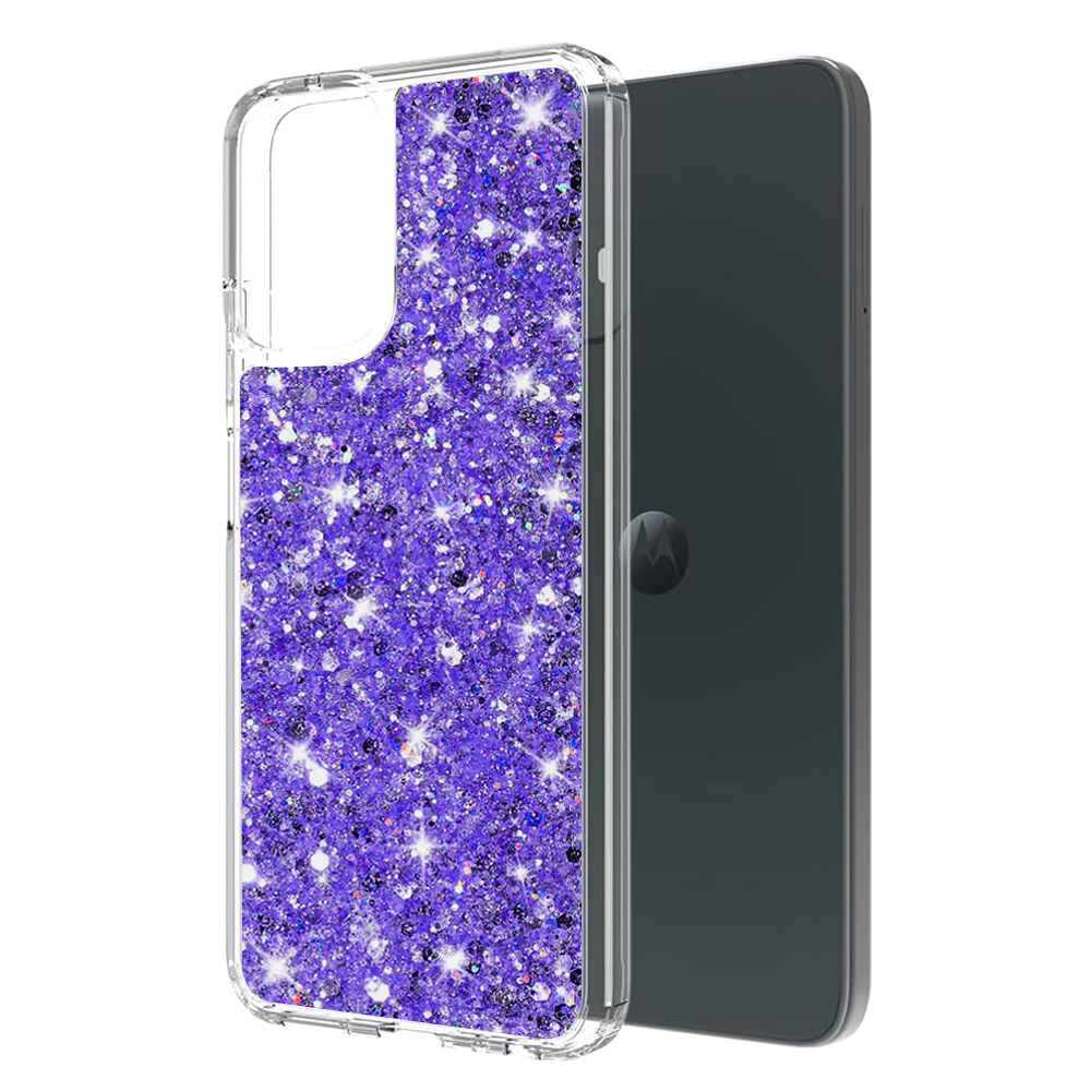 Techsuit - Sparkly Glitter - Motorola Moto G14 - Purple KF2324075