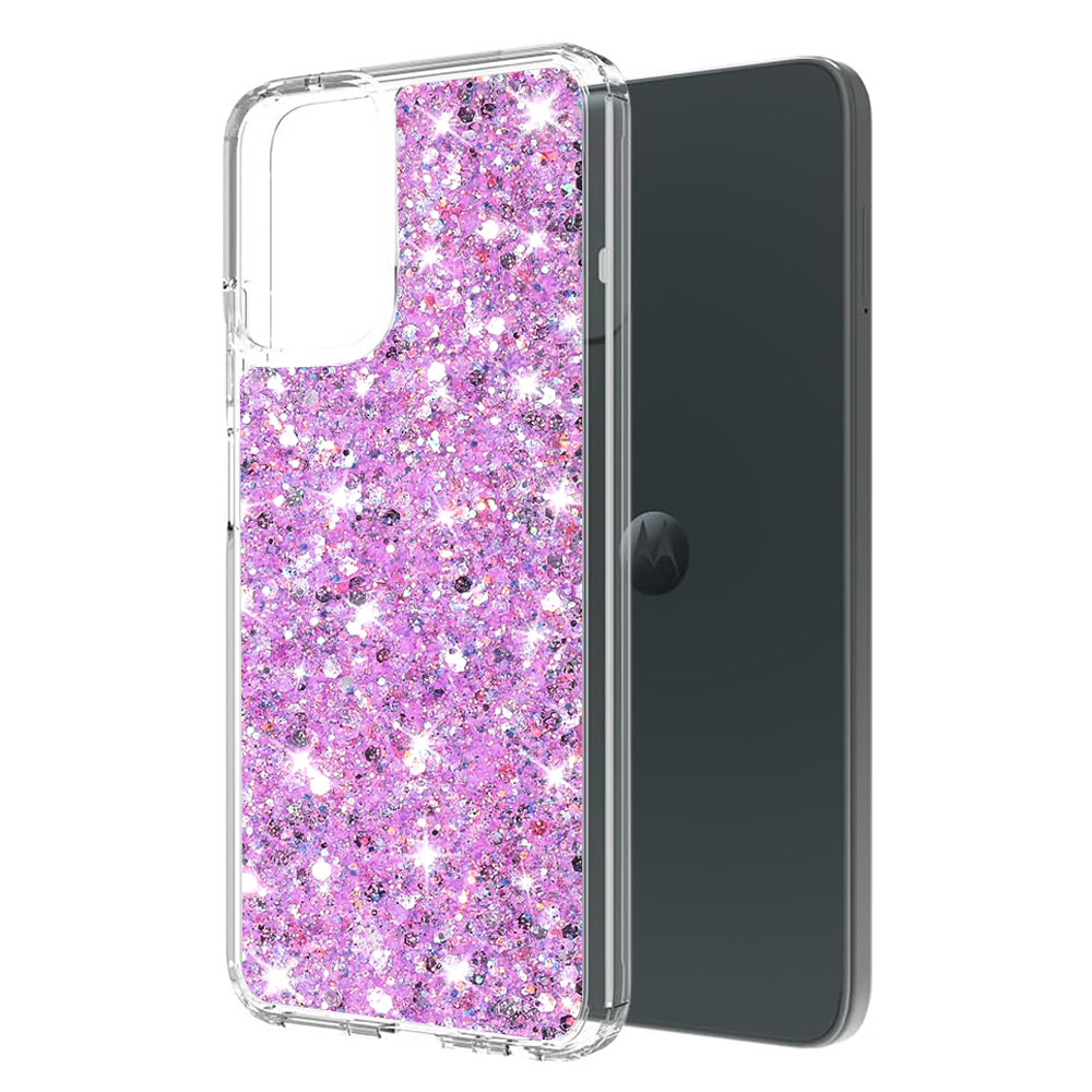 Techsuit - Sparkly Glitter - Motorola Moto G54 - Magenta KF2324081