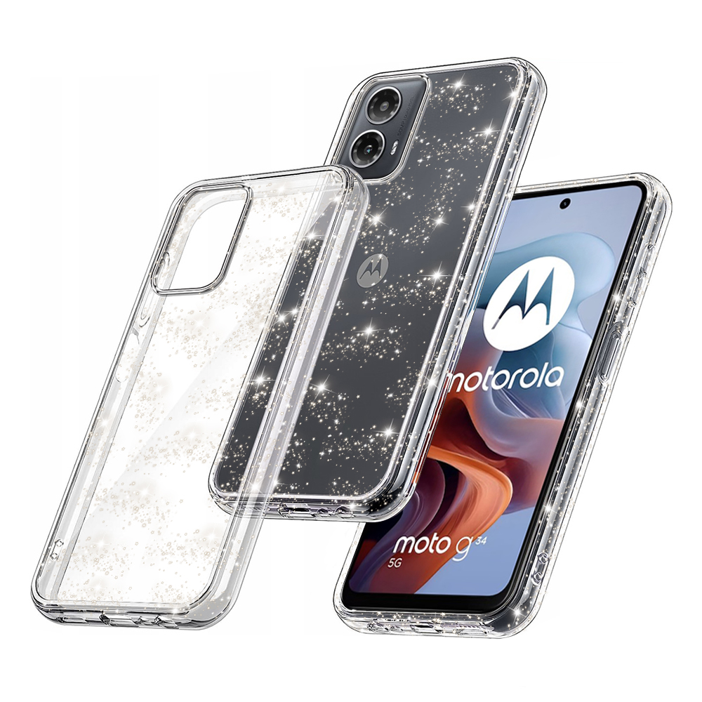 Techsuit - SparkleSkin Series - Motorola Moto G34 / Moto G45 - Clear KF2326175