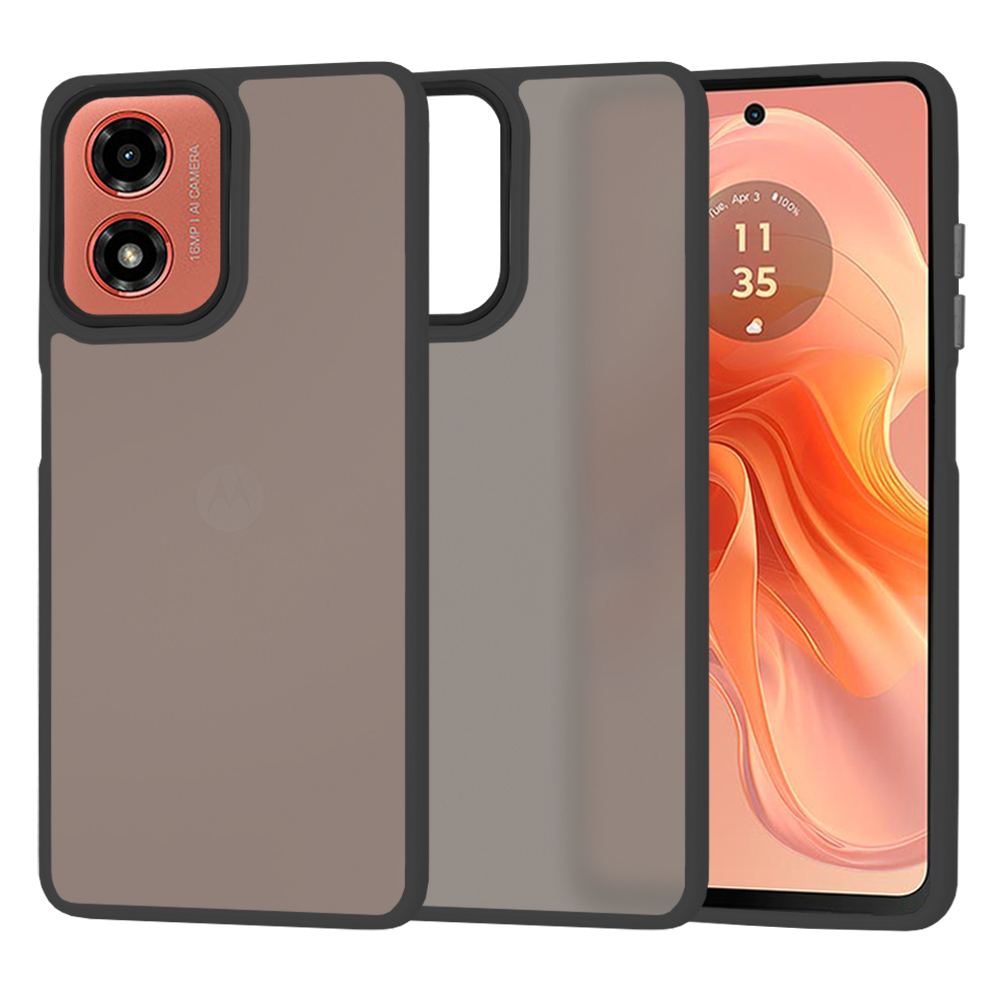 Techsuit - HaloFrost Series - Motorola Moto G04 / Moto G04s / Moto G24 / Moto E14 - Black KF2326310