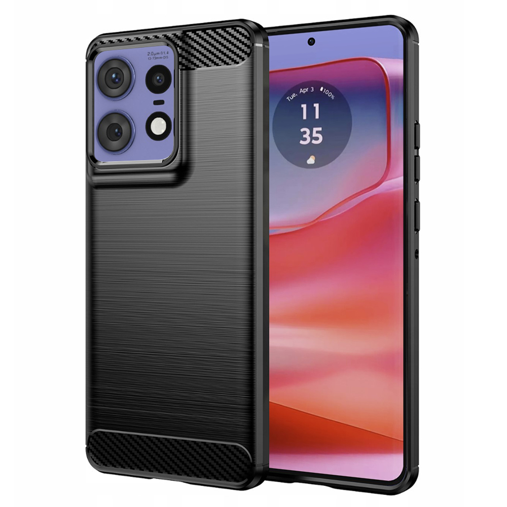 Techsuit - Carbon Silicone - Motorola Edge 50 Pro - Black KF2327265