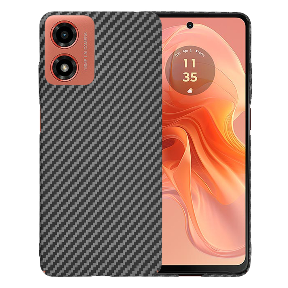 Techsuit - Carbonite FiberShell - Motorola Moto G04 / Moto G04s / Moto G24 / Moto E14 - Black KF2332869