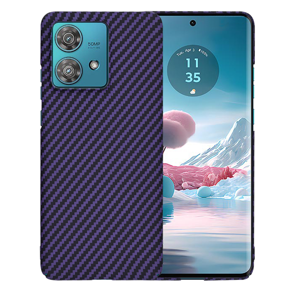 Techsuit - Carbonite FiberShell - Motorola Edge 40 Neo - Purple KF2333736