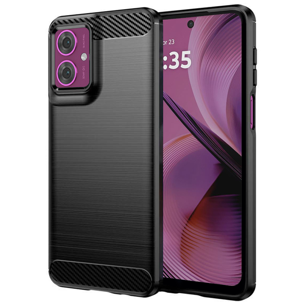 Techsuit - Carbon Silicone - Motorola Moto G55 - Black KF2338377
