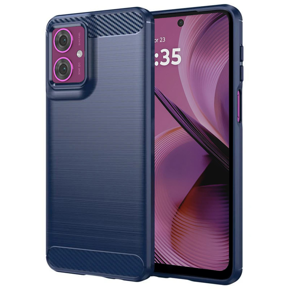 Techsuit - Carbon Silicone - Motorola Moto G55 - Blue KF2338378