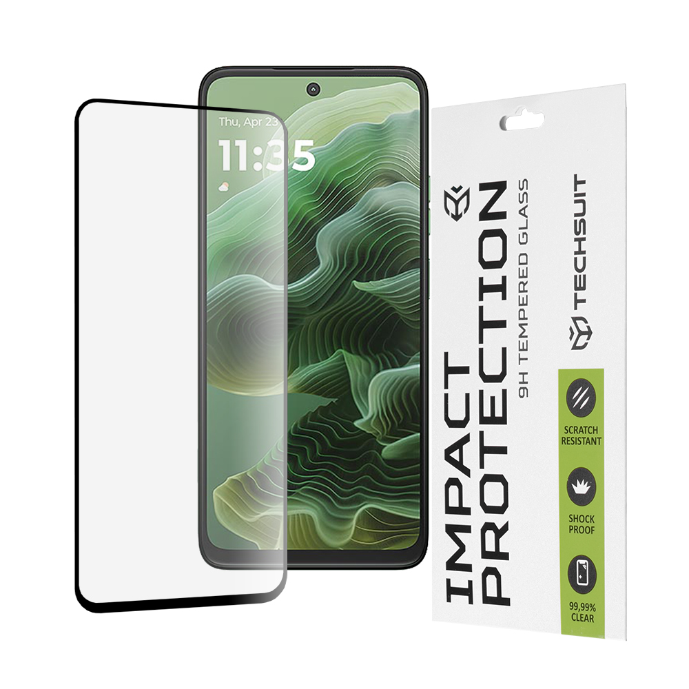 Techsuit - 111D Full Cover / Full Glue Glass - Motorola Moto G35 - Black KF2338419
