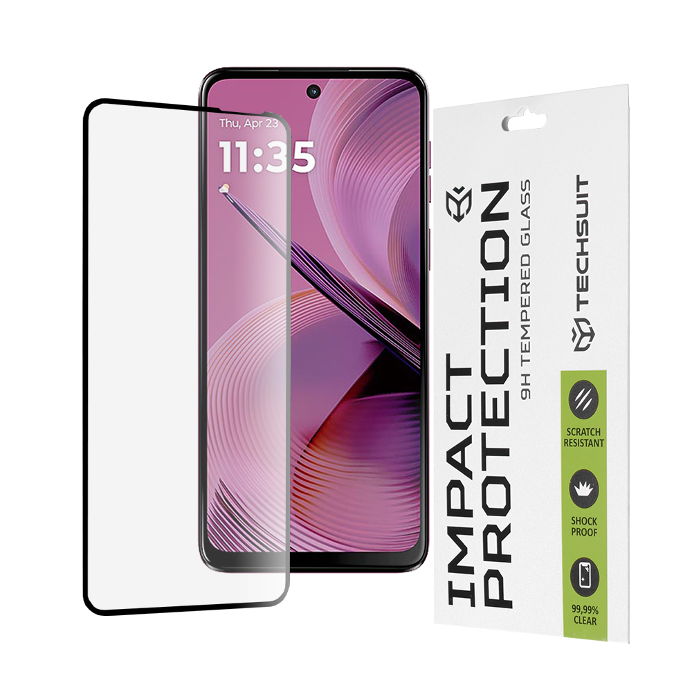Techsuit - 111D Full Cover / Full Glue Glass - Motorola Moto G55 - Black KF2338420