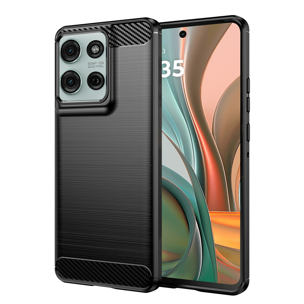 Techsuit - Carbon Silicone - Motorola Moto G75 - Black KF2341205