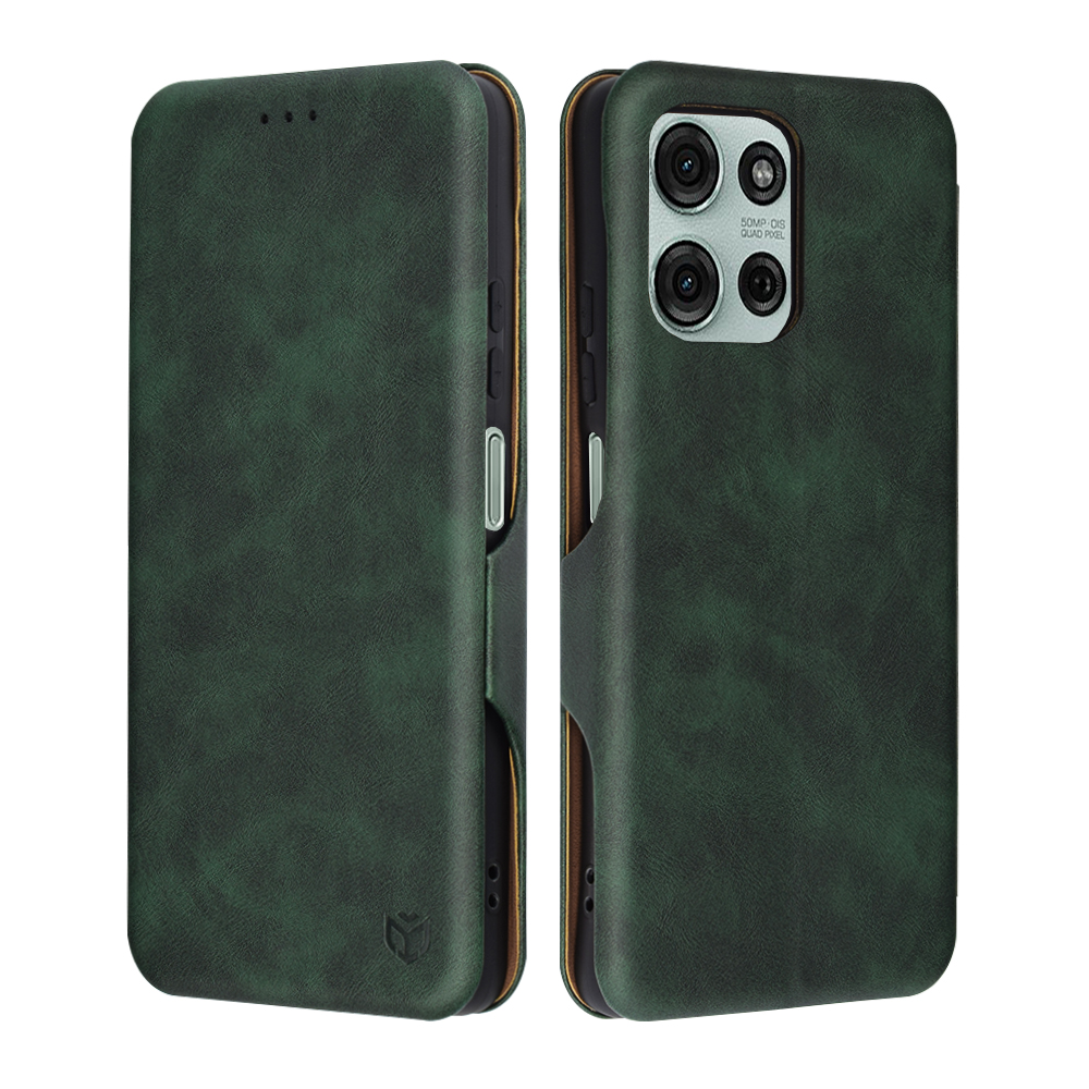 Techsuit Safe Wallet Plus knižkové puzdro na Motorola Moto G75 – zelené KF2341196