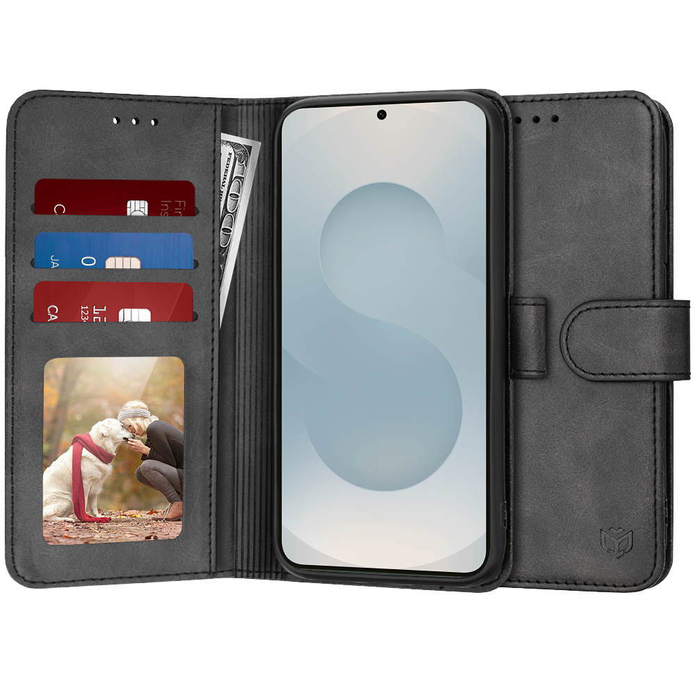 Techsuit - Diary Book - Samsung Galaxy S25 Edge - Black KF2346414
