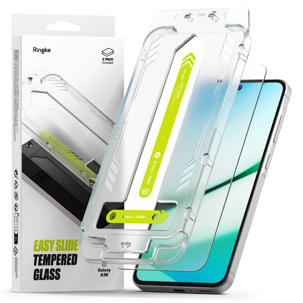Ringke - Easy Slide Tempered Glass (2 pack) - Samsung Galaxy A36 5G - Clear KF2346764