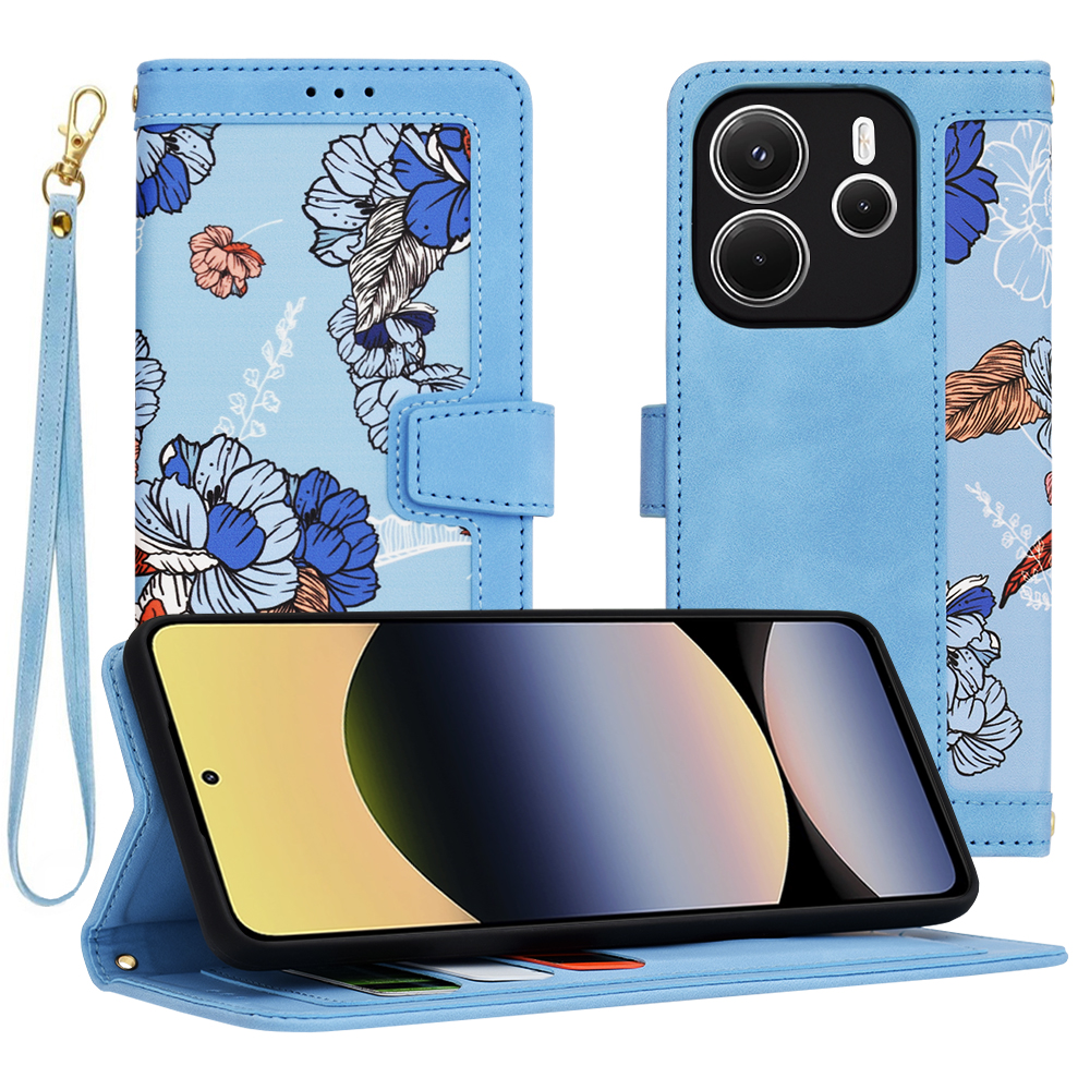 Techsuit - FlipCraft knižkové puzdro na Xiaomi Redmi Note 14 4G (164,84 × 78,15 × 8,16 mm) - Vibrant Blue KF2346971