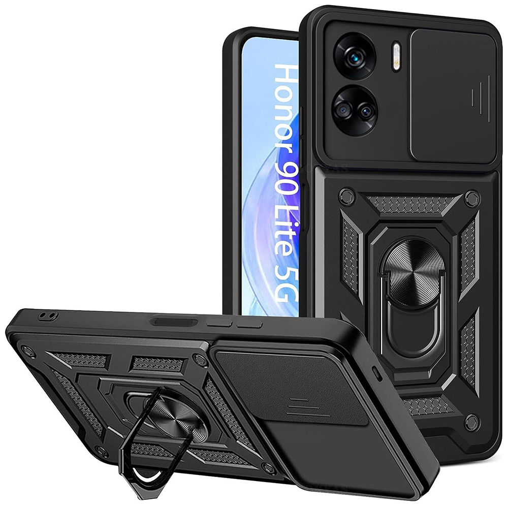 Techsuit - CamShield Series obal na Honor 90 Lite - čierny KF2314519