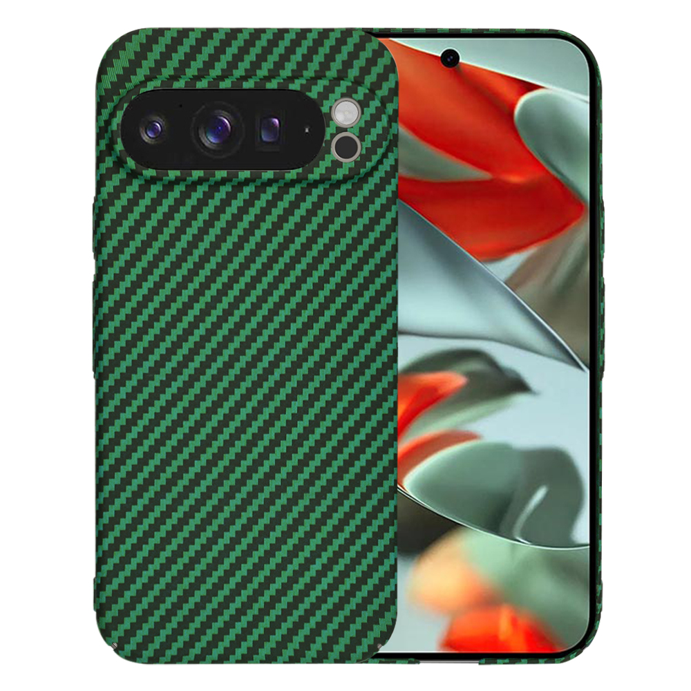 Techsuit - Carbonite FiberShell odolný obal na Google Pixel 9 Pro XL - zelený KF2333492