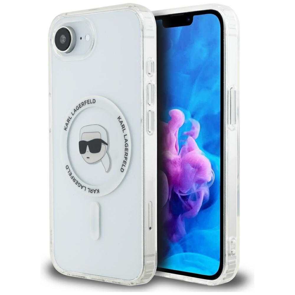 Karl Lagerfeld Karl Lagerfeld - IML MagSafe obal na iPhone 16e - biely KF2347933