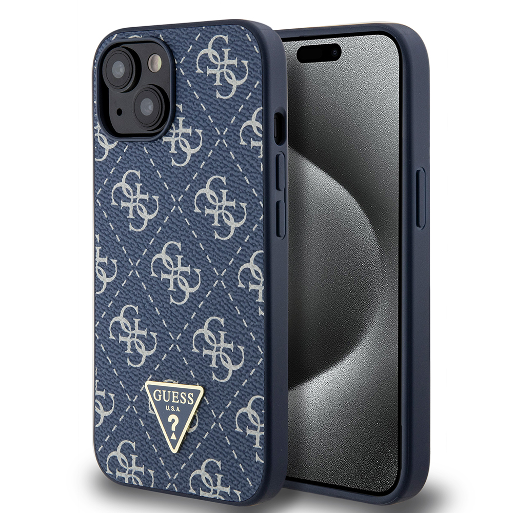 Guess - Hardcase 4G Triangle Metal Logo (GUHCP15SPG4GPB) - iPhone 15 - Blue KF2340104