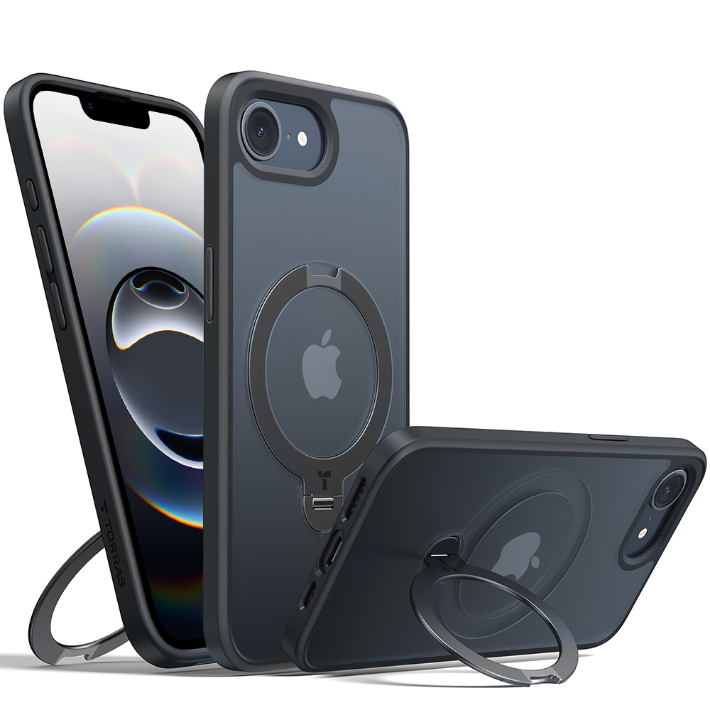 Torras - Ostand Spin Series - iPhone 16e - Black KF2346443