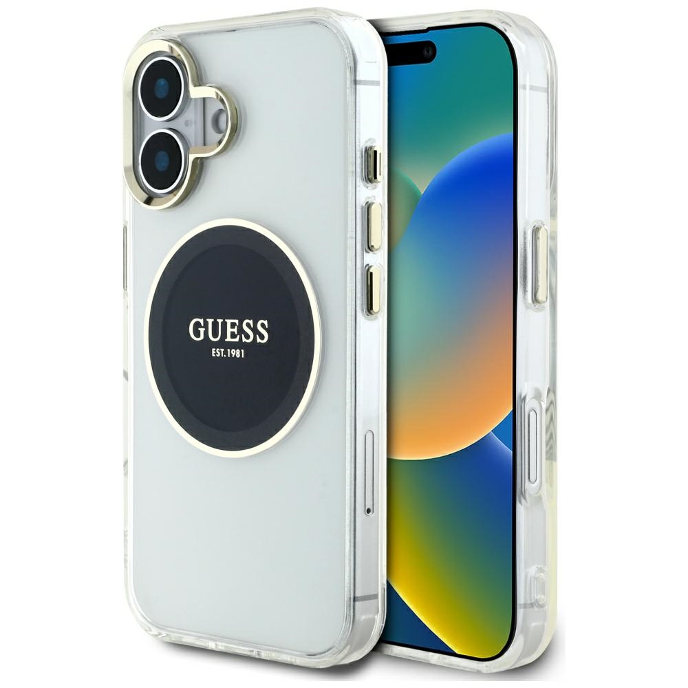 Guess - IML Metal Colored Circle MagSafe (GUHMP16SHTDRCEDK) - iPhone 16 - Black KF2348036