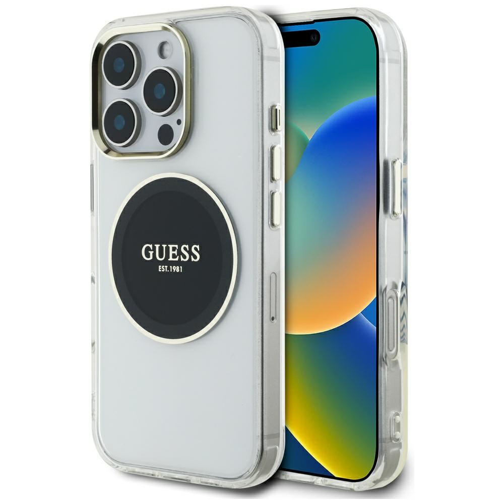 Guess - IML Metal Colored Circle MagSafe (GUHMP16LHTDRCEDK) - iPhone 16 Pro - Black KF2348040