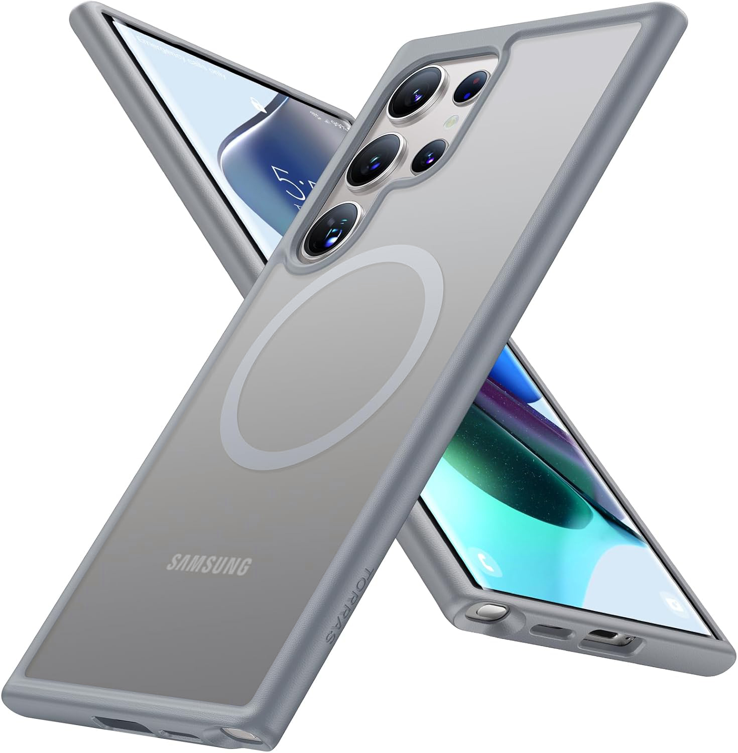 Torras - Guardian Magnetic Series - Samsung Galaxy S24 Ultra - Grey KF2344241