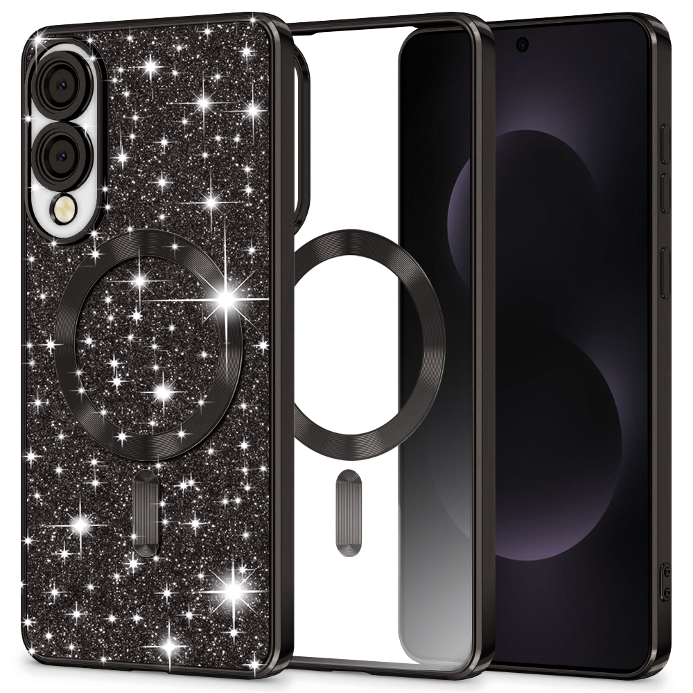 Techsuit - Luxury Glitter MagSafe - Samsung Galaxy S25 Edge - Black KF2346862