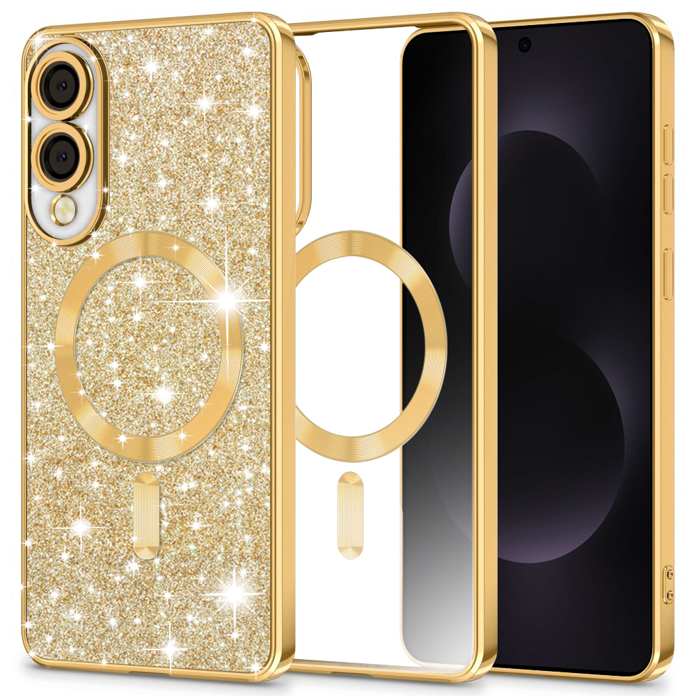 Techsuit - Luxury Glitter MagSafe - Samsung Galaxy S25 Edge - Gold KF2346867