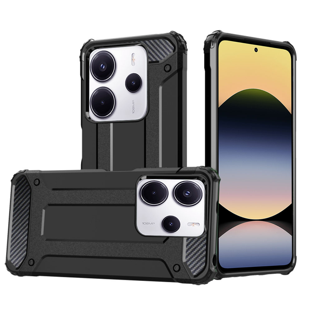 Techsuit - Hybrid Armor - Xiaomi Redmi Note 14 4G (163.25 x 76.55 x 8.16mm) - Black KF2347287