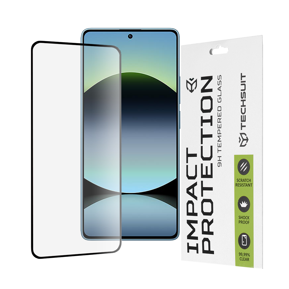 Techsuit - 111D Full Cover / Full Glue Glass - Xiaomi Redmi Note 14S - Black KF2347856