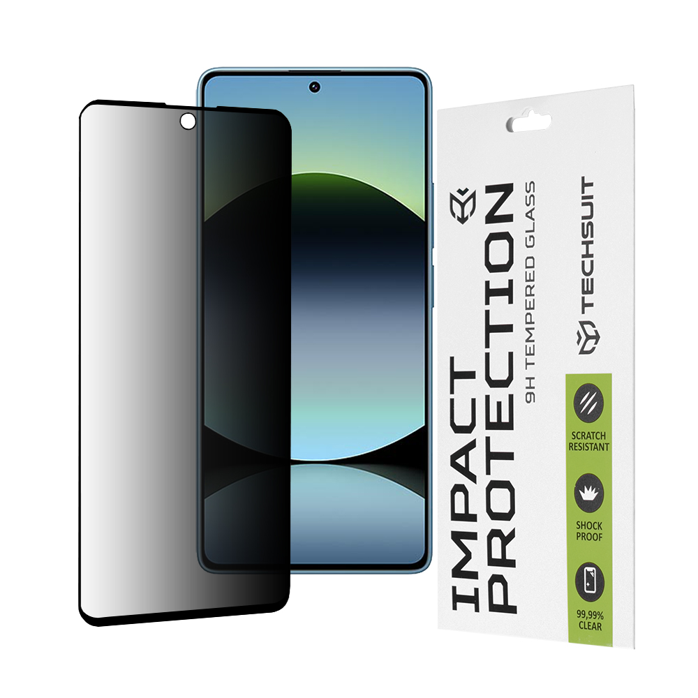 Techsuit - 111D Privacy Full Glue - Xiaomi Redmi Note 14S - Black KF2347857