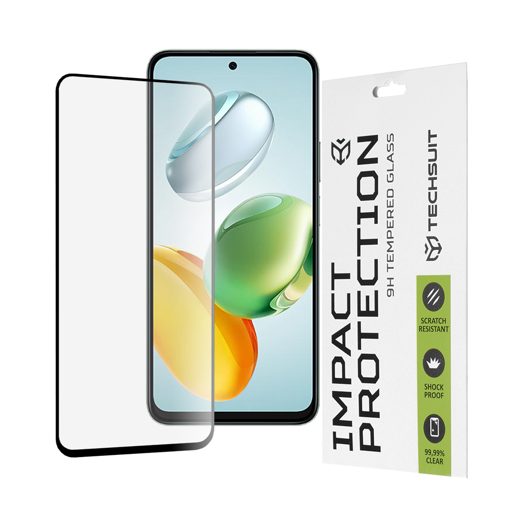 Techsuit - 111D Full Cover / Full Glue Glass - Honor 200 Smart / X7c - Black KF2339477