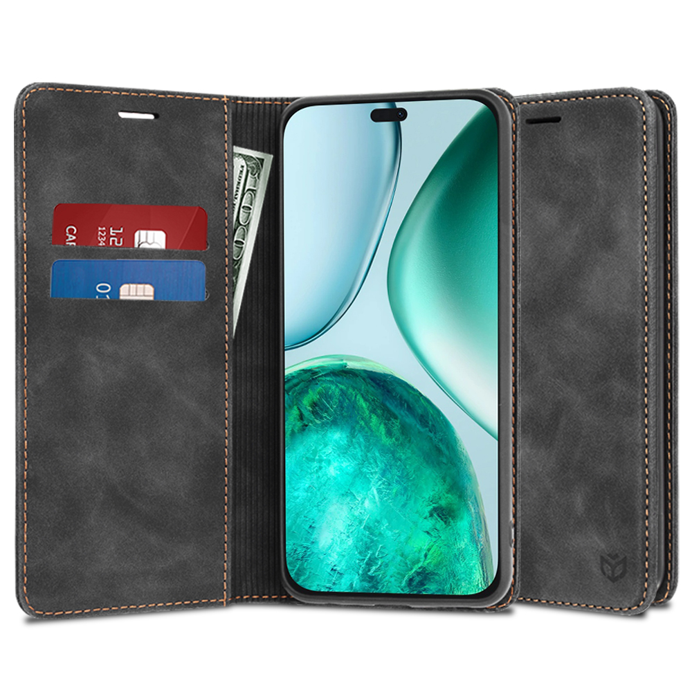 Techsuit – Confy Cover knižkové puzdro pre Honor X8c – čierne KF2346933