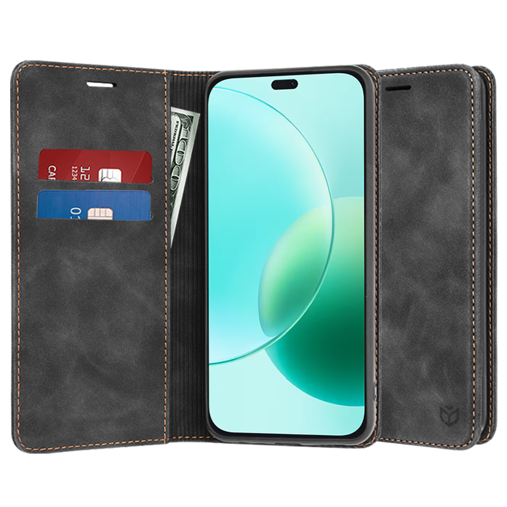 Techsuit – Confy Cover knižkové puzdro pre Honor 400 Lite – čierne KF2347866