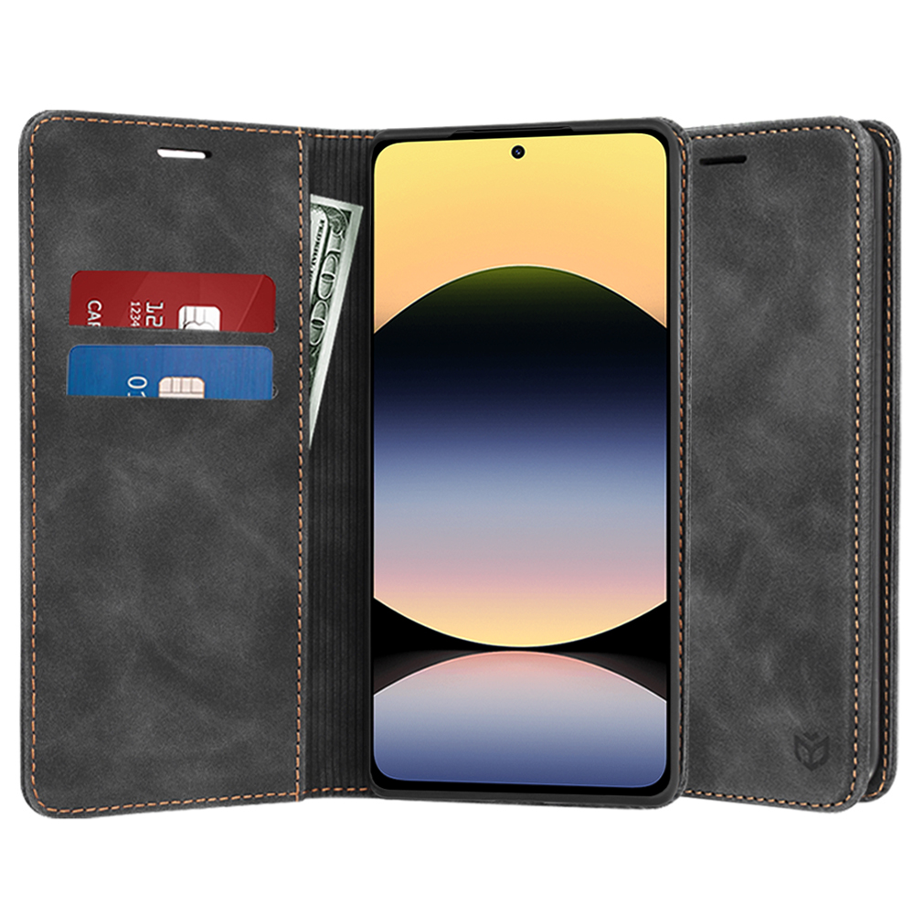 Techsuit – Confy Cover knižkové puzdro pre Xiaomi Redmi Note 14 4G (Standard) – čierne KF2346965