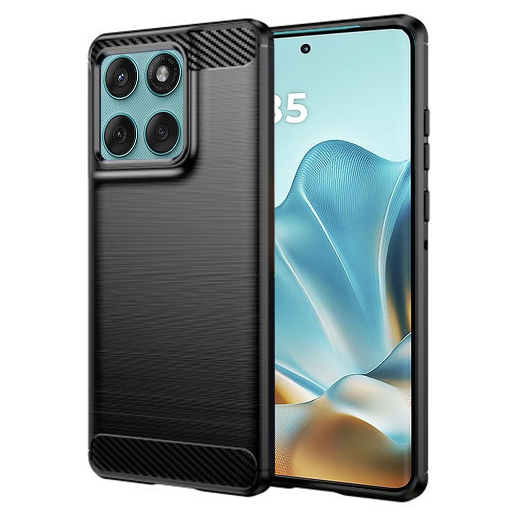 Techsuit – Carbon Silicone silikónový kryt pre Motorola Edge 60 / Edge 60 Fusion – čierny KF2347830