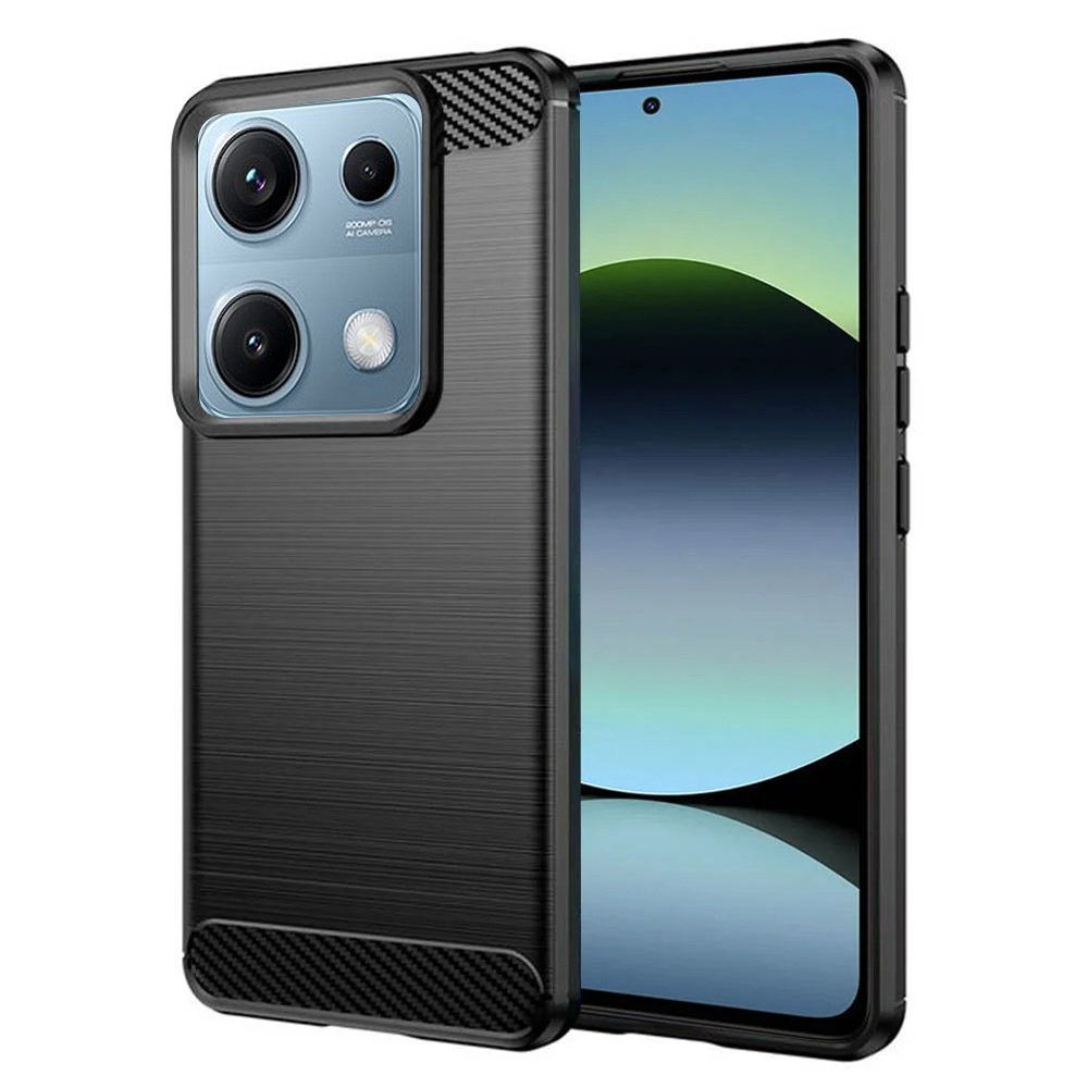 Techsuit – Carbon Silicone silikónový kryt pre Xiaomi Redmi Note 14S – čierny KF2347854