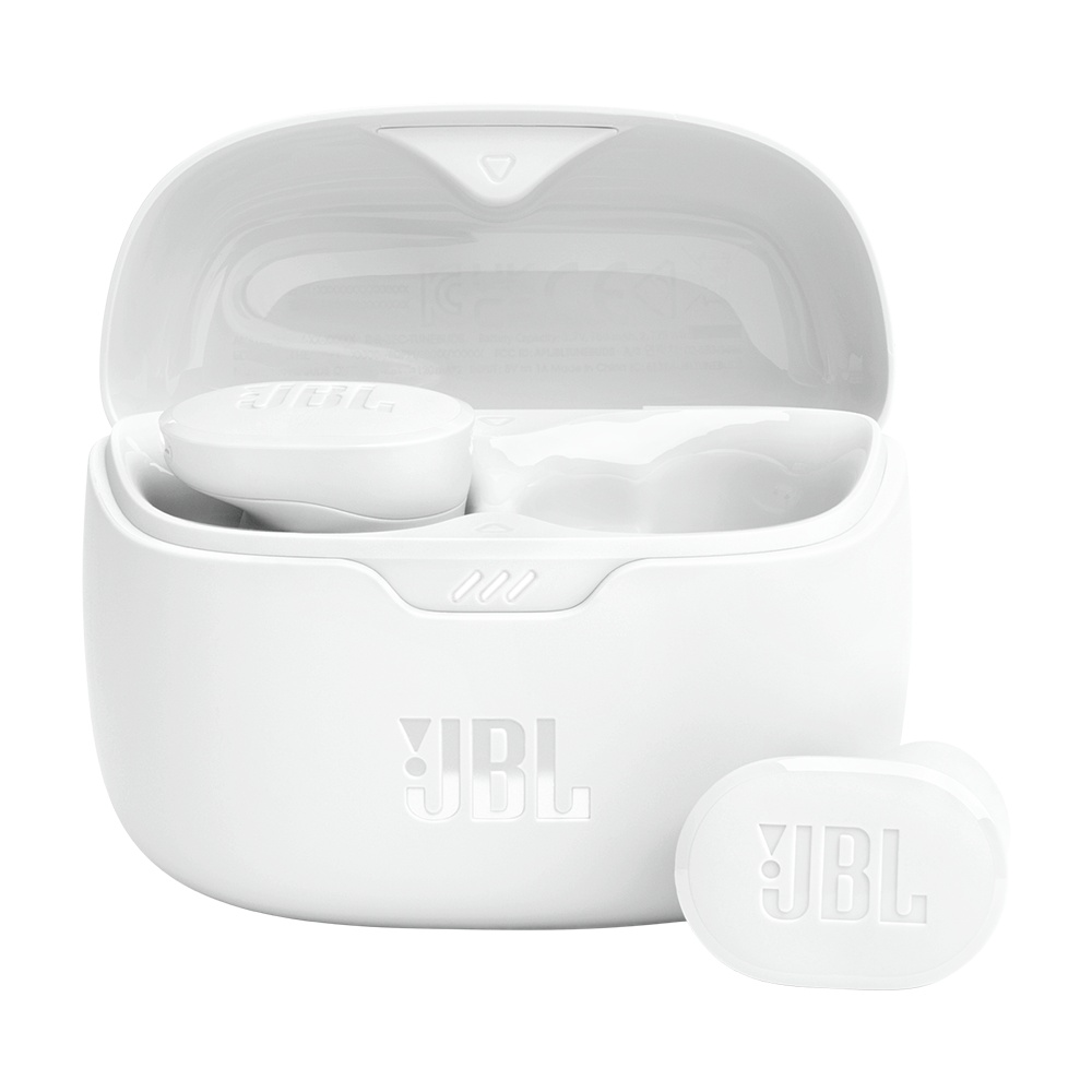 JBL - bezdrôtové slúchadlá Tune Buds, Bluetooth 5.3, TWS, mikrofón, potlačenie hluku, IP54 - biele KF2348195