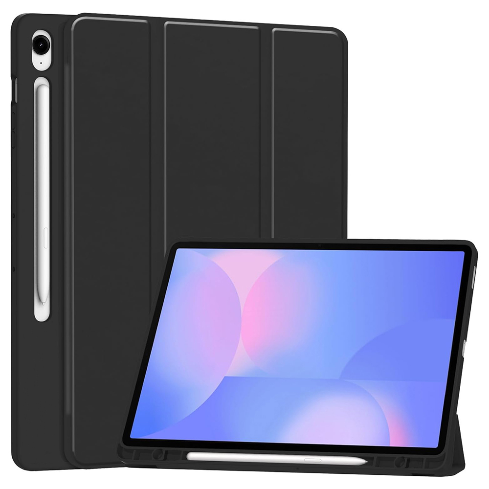 Techsuit - Flex Trifold (with Pencil Holder) - Samsung Galaxy Tab S10 FE Plus - Black KF2348100