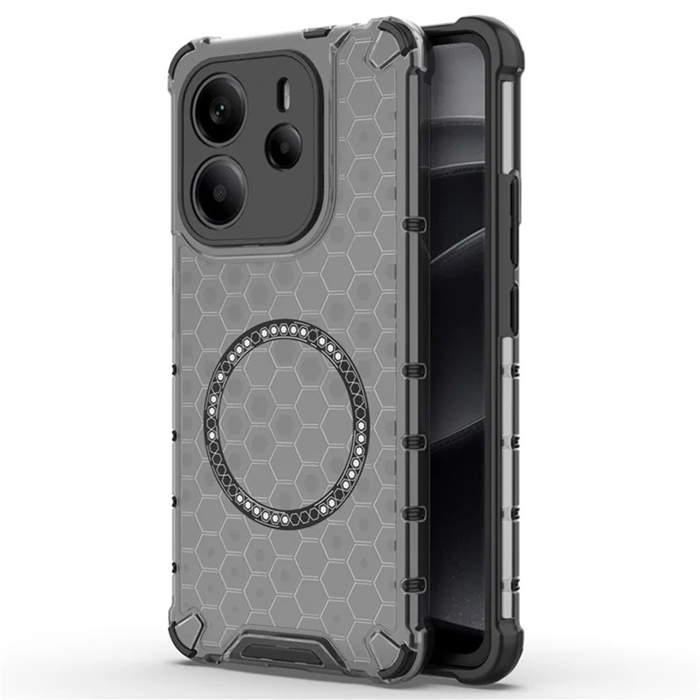 Techsuit - HoneyComb Shield MagSafe - Xiaomi Redmi Note 14 4G (Regional) - Black KF2348208