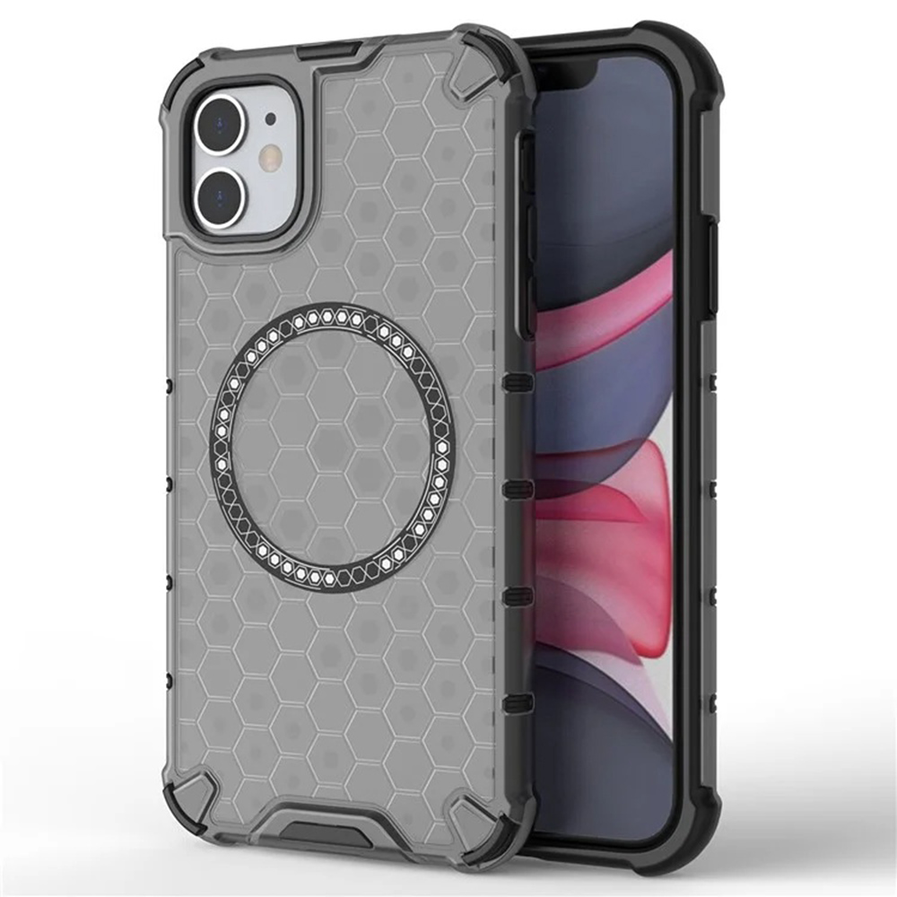 Techsuit - HoneyComb Shield MagSafe - iPhone 11 - Black KF2348292