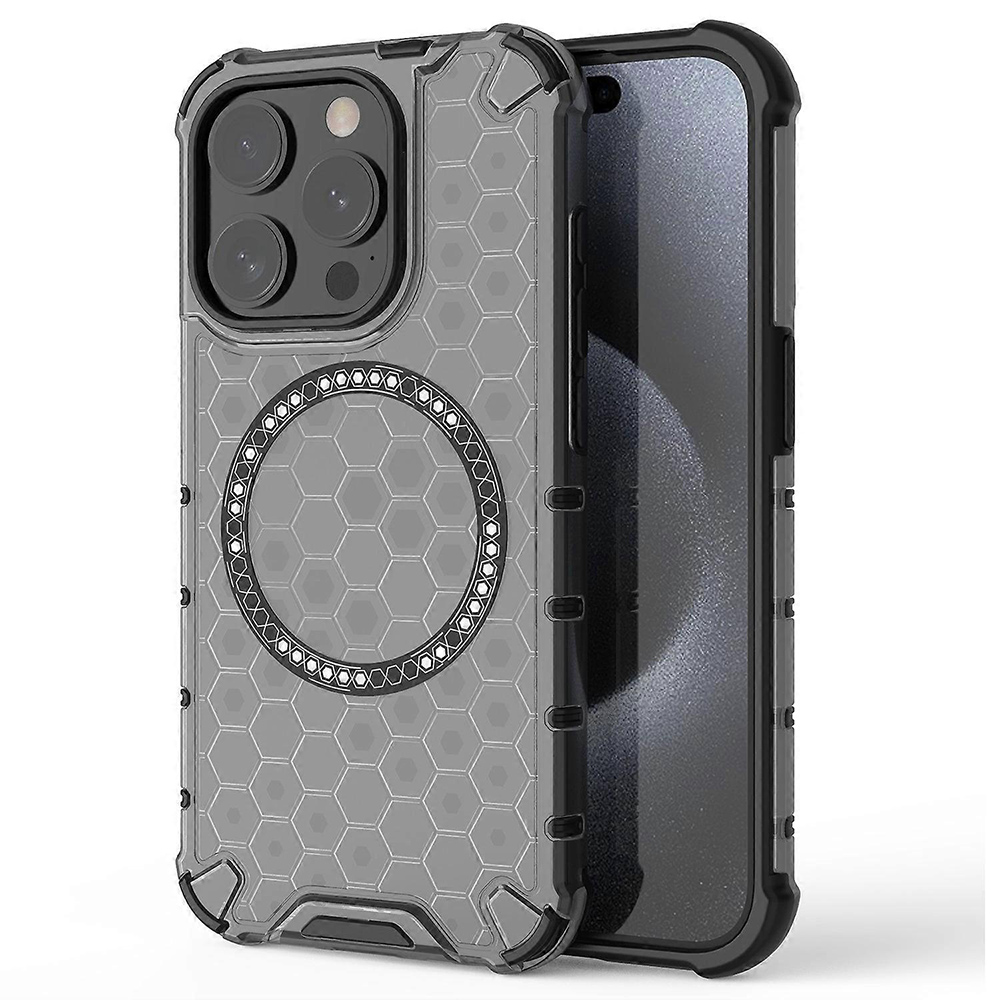Techsuit - HoneyComb Shield MagSafe - iPhone 15 Pro Max - Black KF2348304