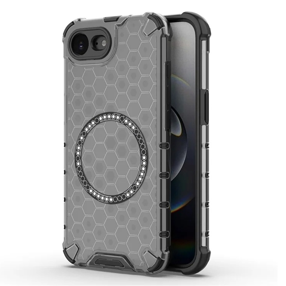Techsuit - HoneyComb Shield MagSafe - iPhone 16e - Black KF2348306