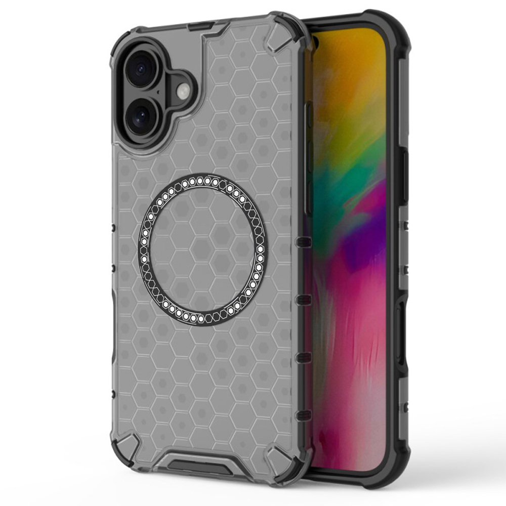 Techsuit - HoneyComb Shield MagSafe - iPhone 16 - Black KF2348308