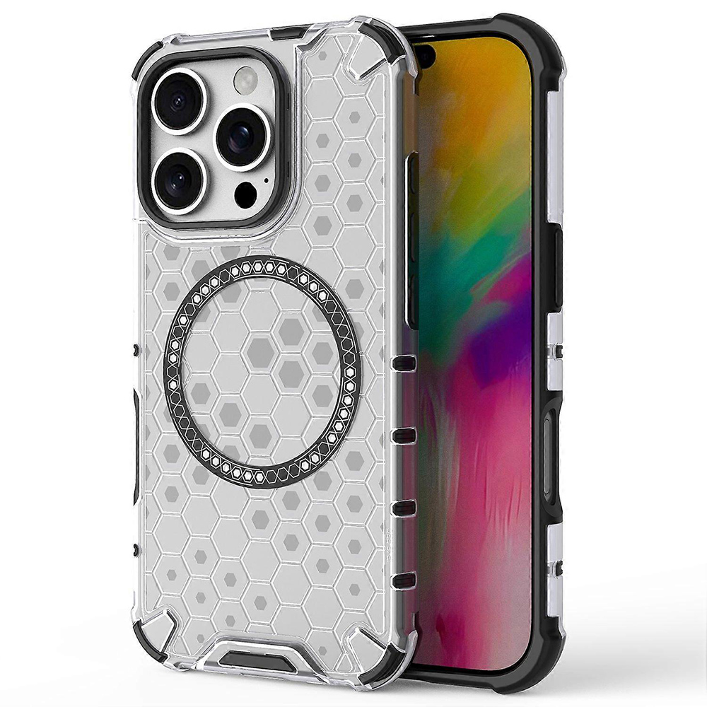 Techsuit - HoneyComb Shield MagSafe - iPhone 16 Pro Max - White KF2348313
