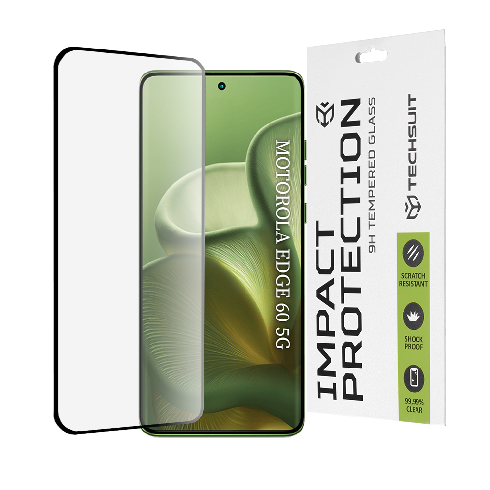 Techsuit - 111D Full Cover / Full Glue Glass / 3D Curved Screen - Motorola Edge 60 / Edge 60 Fusion - Black KF2348619