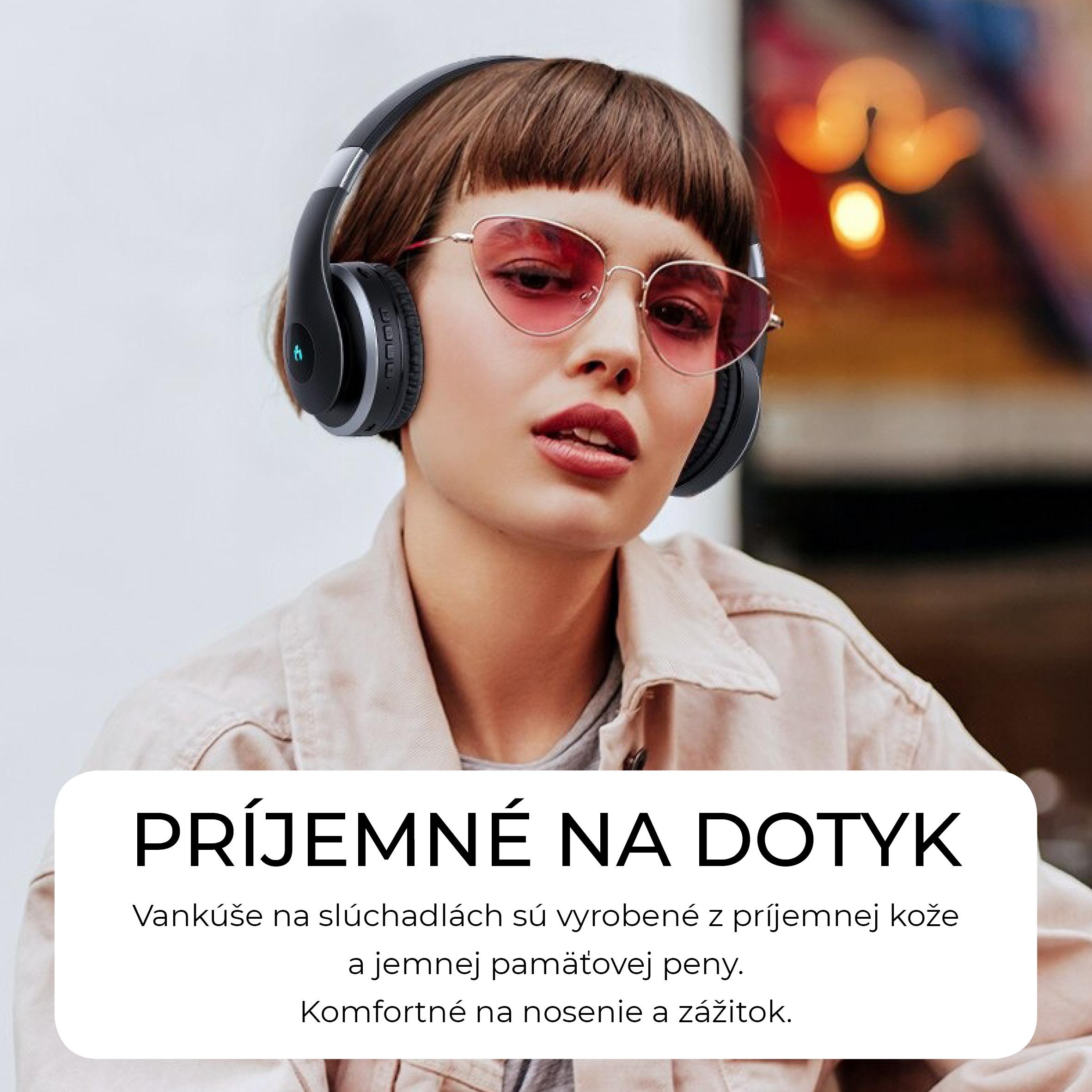 Bomba Štýlové Bluetooth slúchadlá na uši BT 5.1 BH618 Farba: Čierna